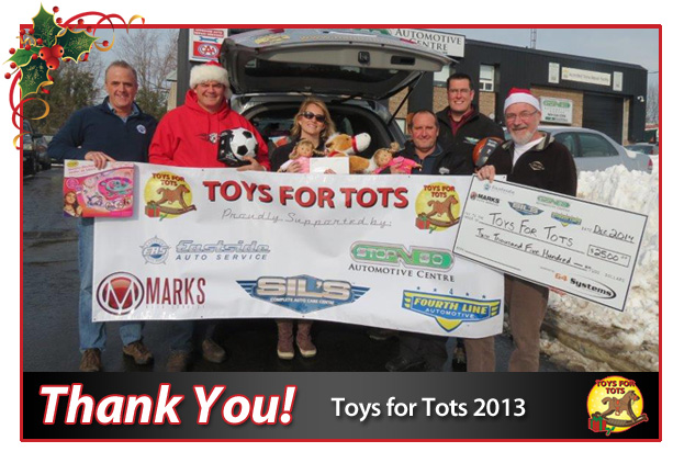$2,500 raised for Toys for Tots this Holiday Season! Thank you!
