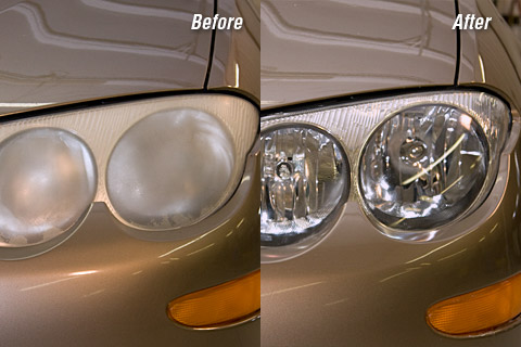 Before and After headlights | Mark's Auto Service